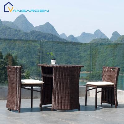 China Excellent Price 3PCS Outdoor Waterproof Leisure Rattan Outdoor Furniture Patio Furniture Set for sale