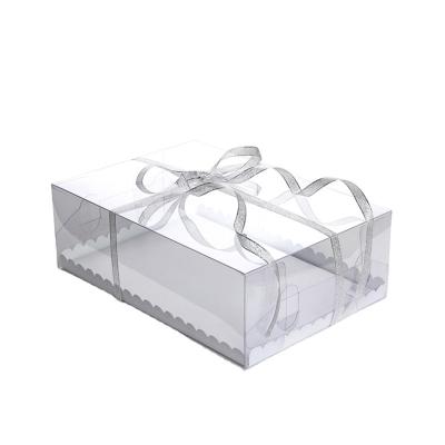 China Recyclable Good Quality Customized PET Rectangle Plastic Transparent Cake Gift Boxes Clear Plastic Boxes Toughen Packaging Boxes for sale