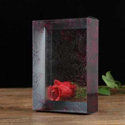 China Recycled Unique Materials Luxury Printing PVC Rose Gold Stamping Cosmetic Packaging Box for sale