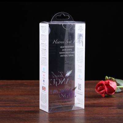 China Recyclable Hot Selling Clear PVC Folding Rectangle Detangling Hair Brush Gift Packaging Clear Plastic Box for sale