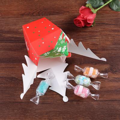 China Newest Design Red Foldable Green Paper Christmas Tree Gift Candy Packaging Box Recyclable for sale