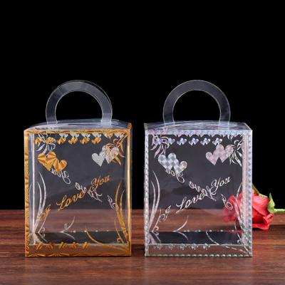 China High Quality Recycled Materials Candy Gift Packaging Festive Plastic Portable Box for sale