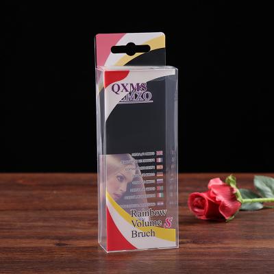 China High Quality Recyclable Design PVC Plastic Rectangle Printed Transparent Gift Packaging Box With Hole Hanging Tag for sale