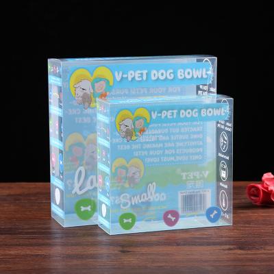 China China Factory Recyclable Cartoon Printed Design Clear Window Rectangle Foldable Plastic Packaging Box for sale