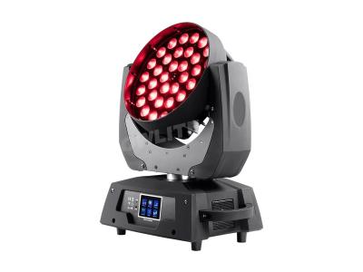 China Zoom 36*10w RGBW/RGBWA+UV LED Wash Moving Head Light RDM/DMX512 Control LED Wash Moving Head Par Can Stage Light for sale