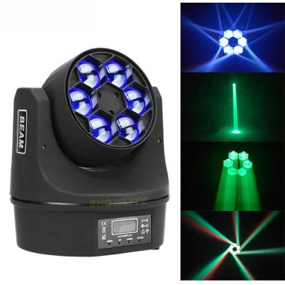 China MINI Led Moving Head Light 6x10w RGBW Bee Eyes 4 In1 Party Dj Disco Effect for sale