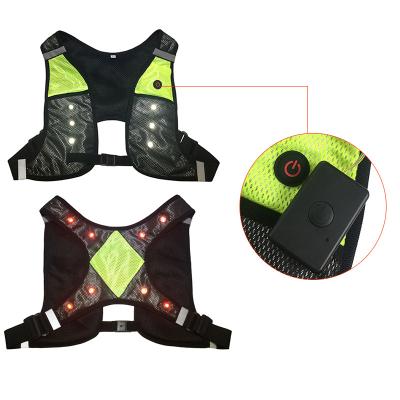 China Safety Vest Safety Vest Safety Mesh Reflective Optical Running Vest New 360 LED Luminous Water Proof USB Rechargeable for sale