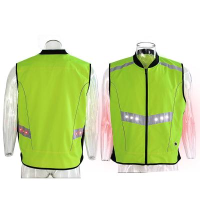 China Water Proof Hi-Force Night Sports USB Charging LED Safety Adjustable Reflective Led Vest Top For Night Cycling Vest for sale