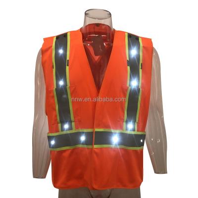 China Water Proof Safety Vest Loose Construction Equipment For Worker Vest Led Traffic Safety Reflective Vests for sale