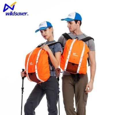 China Eco-friendly USB Rechargeable Luminous Waterproof Backpack Rain Reflective Led Cover Safety High Visibility Backpack for sale