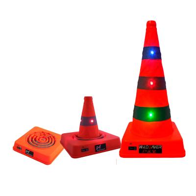 China 2022 Factory 2022 Waterproof Road Safety Cones 70Cm Flexible Usb Road Racing Rechargeable Folding Cones for sale