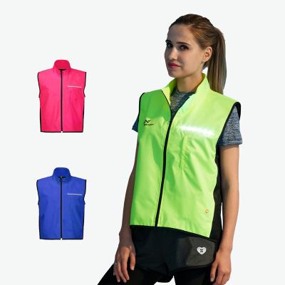 China Cheap Water Proof High Visibility Flashing Safety Led Vest Safety Recycling Reflective Green Vests for sale