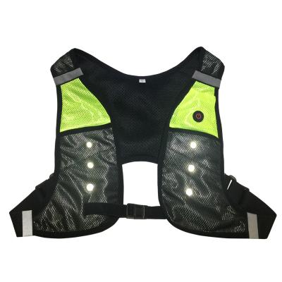 China 2021 Water Proof High Visibility USB Safety Hot Selling Rechargeable Led Reflective Cycling Vest for sale