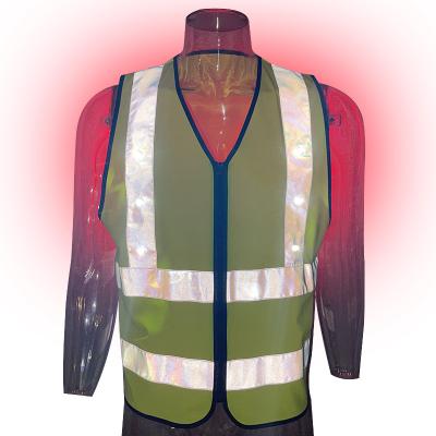 China Promotional Green Vest Mesh Custom Logo Two Tone Water Proof Safety Tie Down Class 2 High Visibility Road Safety Reflective Vest for sale