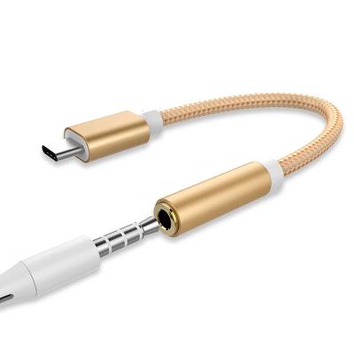 China Cheap Audio Adapter Earphone Cable USB Type C to AUX Audio Adapter. 3.5mm Headphone Jack for sale