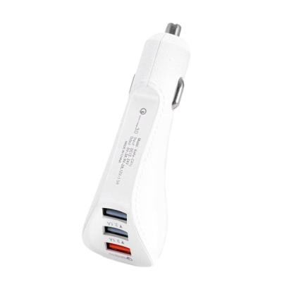 China Charging 3 Ports USB 3.1A Car Charger QC 3.0 Fast Charger For Mobile Phone Charging for sale