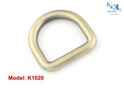 China Messingd-clips der Bürsten-K1020 20mm Größe, Geldbeutel-Metall-Hardware-D-Klipps für Handtaschen zu verkaufen