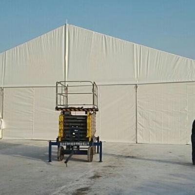 China Long Life 18m Span Clear Aluminum Color White Temporary Flexible Warehouse Storage Industrial Tent For Sale for sale