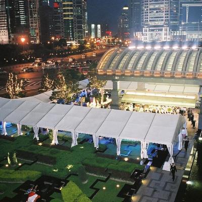 China Water Proof 15x50m Home Hotel Luxury Resort Waterproof Curve Tent for sale