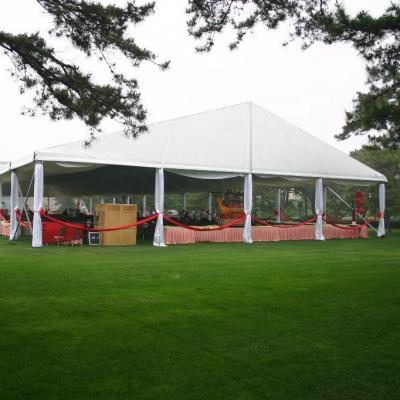 China Long Life 850g/sqm Double Coated PVC Roof Fabric And Clear Aluminum Alloy Frame Marquee Tent for sale