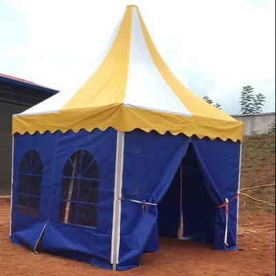 China Water proof party exhibition pagoda hot sale 3m yellow and blue aluminum gazebo tents for sale Canada for sale