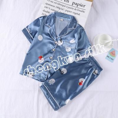 China China Breathable Silk Pajamas Kids Kids Girl Pajamas Sleep Wear for sale