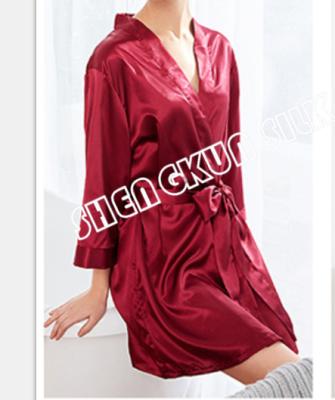 China Luxury Customized 100% Silk Pajamas QUICK DRY Logo Printing Sleepgown Women for sale