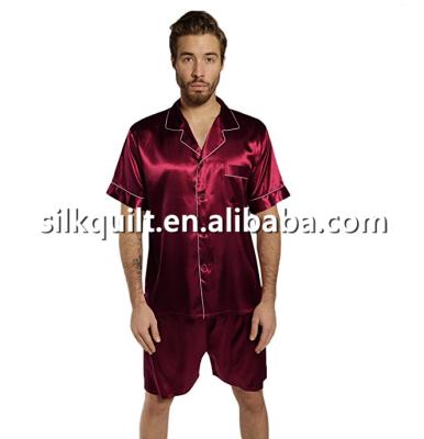 China Custom Super Soft Mens Breathable Nightgown Silk Satin Pajamas For Men Pajamas for sale