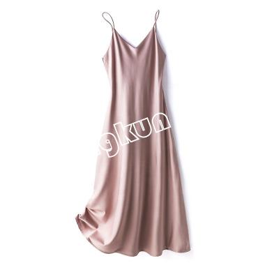 China Women Pajamas 100% Silk Sleepwear QUICK DRY Nightgowns for sale