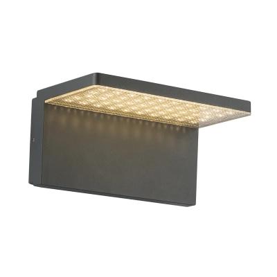 China Outdoor ip44 polycarbonate black aluminum finished L shape water proof door aluminum led wall light for sale