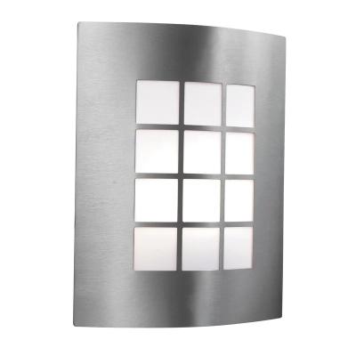 China Polycarbonate stainless steel flat grille ip54 e27 modern polished outdoor bulkhead lights for sale