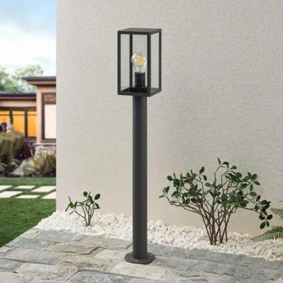 China Waterproof Aluminum Square LANDSCAPE Garden Lamp Single Bollard Light Fixture e27 for sale