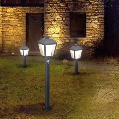 China LANDSCAPE aluminum single box trapeze motion sensor led lawn landscape light 10w led bollard light for sale