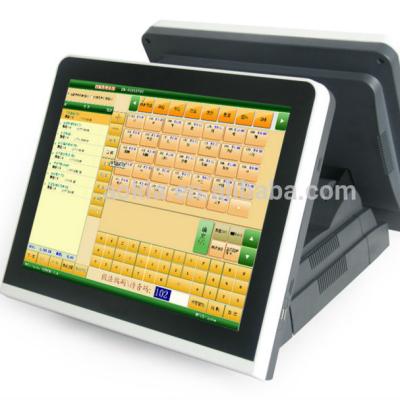 China AK-615 Touch Screen POS Machine Cash Register With LCD Customer Display Restaurant Ordering Machine With Software Multi-Language 45x43.5x32cm for sale