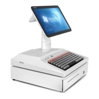 China AK-535 touch screen all in one pos system with keyboard and pos printer 58mm 32G for sale