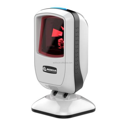 China POS Omni Directional System Barcode Scanner AK-7910 Laser USB Scanner Desktop Barcode Reader for sale