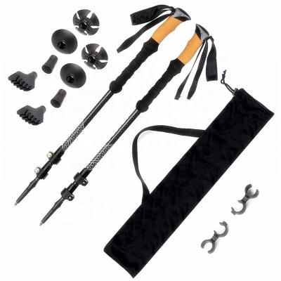 China Outdoor Ultralight Traveling Carbon Camping Hiking Hiking Stick Stretching Folding Mountain Walking Stick, Trekking Poles for sale