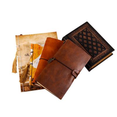 China Printed Vintage 32K PU Leather Hard Cover Journal Diary Notebook 3d Printing Design Notebook Te koop