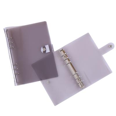 중국 Clear Spiral Plastic Black 6 Ring Binder Refillable Paper Cover Notebook PVC A5/A6 PVC Binder Planner Organizer 판매용