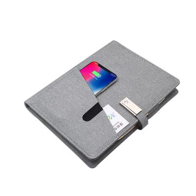 Chine 2020 Magnetic Agenda Planner Diary Notebook with Leather Cover Wireless Charger Filler Notebook à vendre