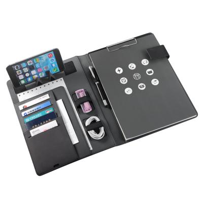 Китай Customizable LOGO A4 Padfolio Professional Leather Folder A4 Folder Professional Leather Folder Resume Folder With Phone&Pad Stand Holder продается