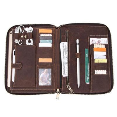 중국 Leather Padfolio Folder with Metal Closure Genuine Leather Personalized Padfolio Organizer for Men and Women 판매용