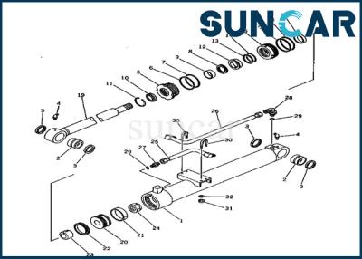 China 20X-63-56300 Boom Cylinder Oil Seal Kit 20X6356300 Wear Resistance PC80-1 Komatsu Excavator Service Parts for sale