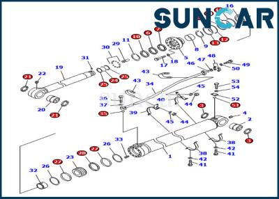 Chine Kit 707-99-76150 de cachetage de bras 7079976150 modèles KOMATSU de Kit For PC800-8K PC800LC-8 de joint de réparation de cylindre à vendre