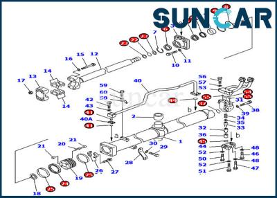 China 707-98-56625 Blade Lift Cylinder Seal Kit Dozer Service Kit For D375A-3 D375A-5D Komatsu for sale