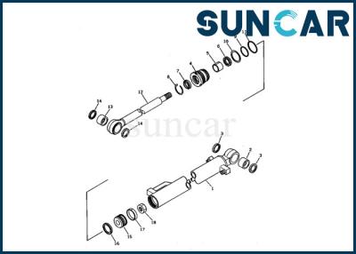 China 21S-63-02030 Seal Kit Bucket Cylinder Service Kit For PC03-1 Komatsu Excavator Models Inner Parts for sale