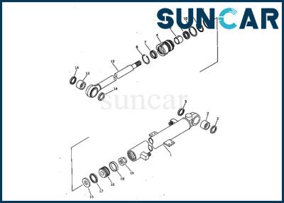 China 707-00-50610 Boom Cylinder Service Kit Komatsu PC05-5 Mini Excavator Repair Seal Kit for sale