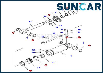 China D85ESS-2 D85ESS-2A Hydraulic Komatsu Seals 707-99-52180 Ripper Cylinder Seal Repair Kit for sale