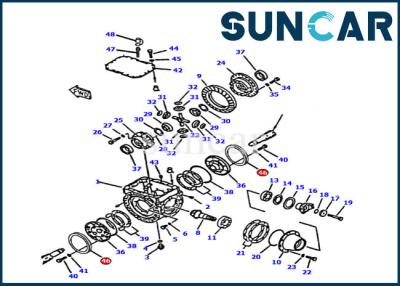 China 419-33-21710 Gearbox Front Axle Seal Ring For WA300-3A WA320-3 Komatsu Loader Seal for sale