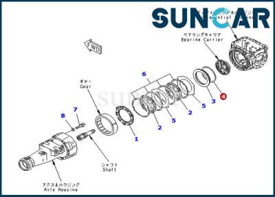 中国 WA320-6変速機のシーリング リング419-33-21420小松の車輪の積込み機の取り替えのシールの部品 販売のため